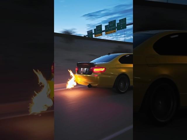 NFS or real life?                                        #shorts #trending #cars #bmw #335i #fire