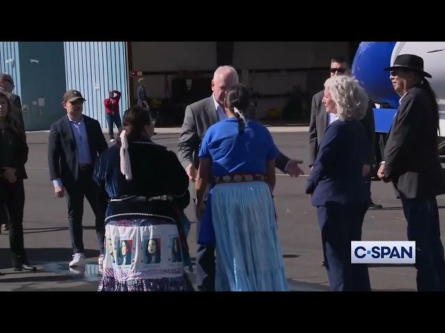 TIM WALZ arrives for campaign event with Native Americans Window Rock, Arizona (10-26-2024)