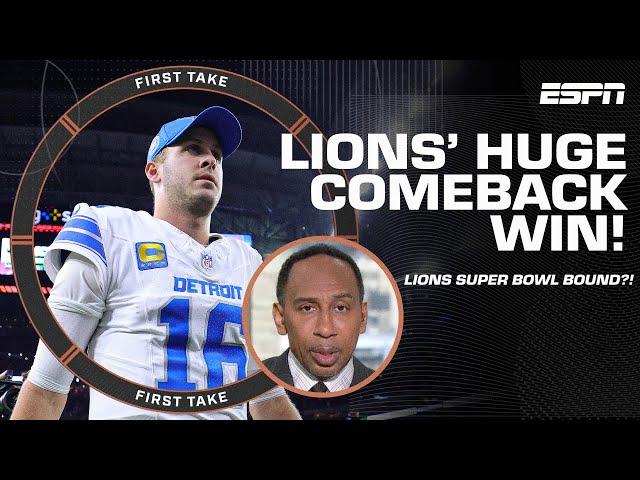 Stephen A. BELIEVES the Lions CAN WIN the Super Bowl after COMEBACK win vs. Texans!  | First Take