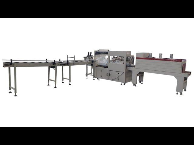 Automatic four decks arrange maxi roll paper shrink packing machinery