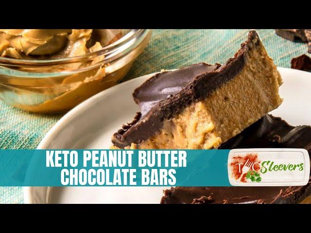 NO BAKE KETO PEANUT BUTTER CHOCOLATE BARS  Keto Peanut butter bars