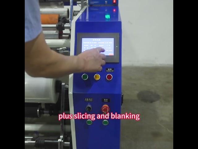 Fully automatic stretch/cling film rewinding machine