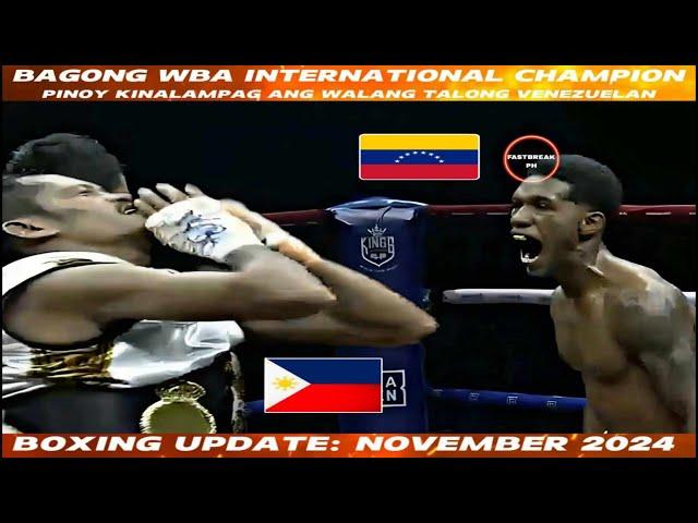 Latest fight: November 2024 l Pinoy kinalampag ang walang talong Venezuelan