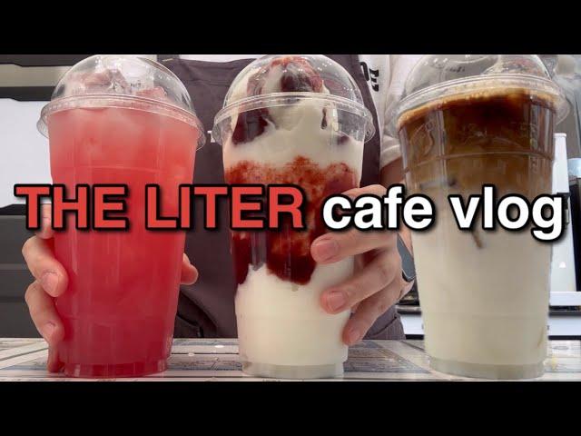 CAFE VLOG / 9월에도 시원하고 달달한 음료가 최고야더리터 카페 알바 브이로그