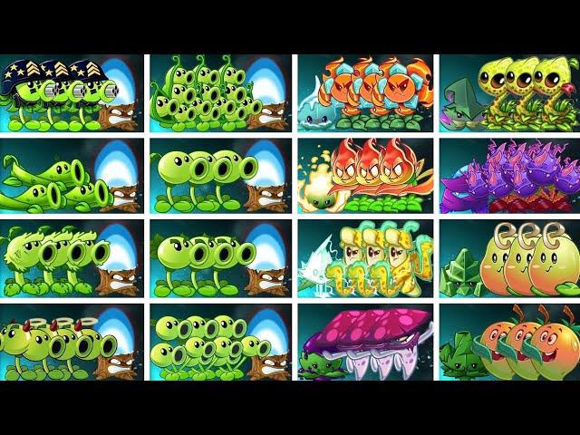 All Combos Pea & Torchwood vs New Plant & Mint - Who Will Win? - Pvz 2 Plant vs Plant