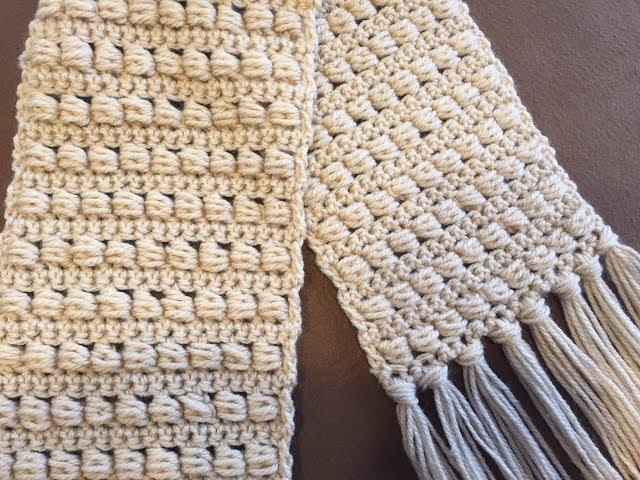 CROCHET SCARF TUTORIAL ~ Beginner Level~ Easy and Fast ~ Bead Stitch