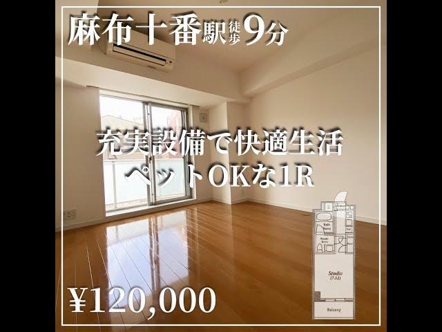 【麻布十番駅の賃貸】1K ペット可！南麻布の高級マンション