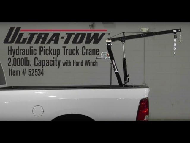 Ultra-Tow Hydraulic Pickup Truck Crane With Hand Winch  2000-Lb. Capacity