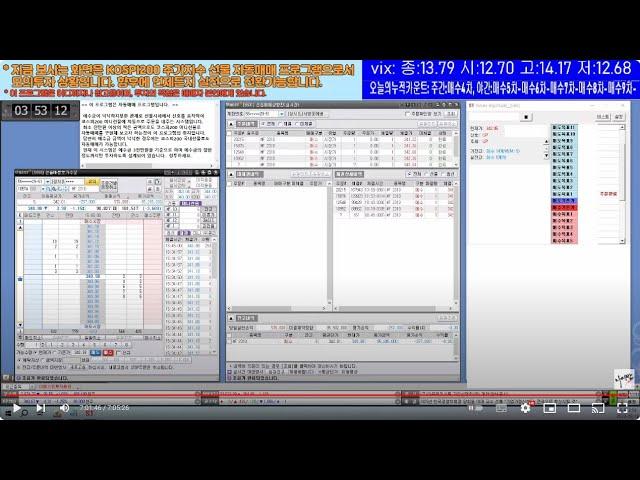 (24/11/14목)선물옵션 국내선물(미니) 코스피200 주가지수선물 자동매매 실시간시스템트레이딩 프로그램 kospi200 future trading system