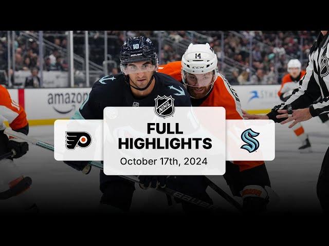 Flyers at Kraken | October 17, 2024 | NHL Full Game Highlights