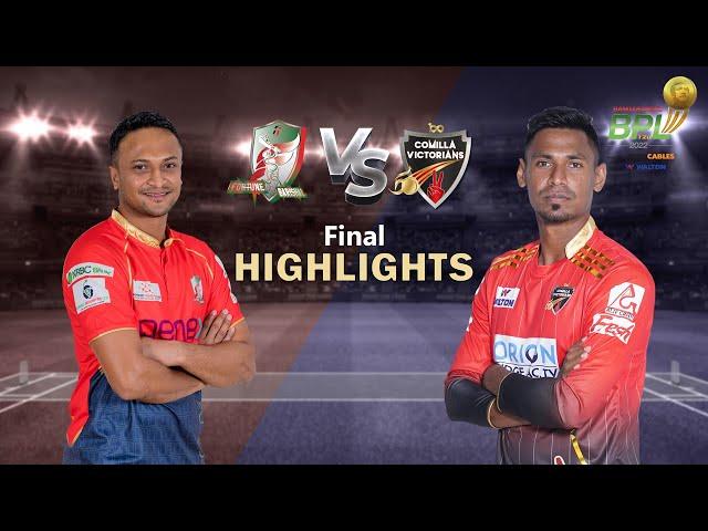 Fortune Barishal vs Comilla Victorians Highlights | Final | Season 8 |  BBPL 2022