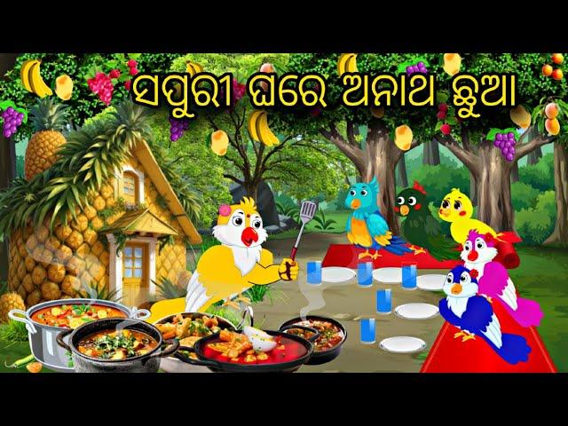 Sapuri Ghare Anatha Chuaa \\ Odia Stories \\ Tiki Chadhei Gapa \\ Odia Gapa \\ Bird Gapa Kahani