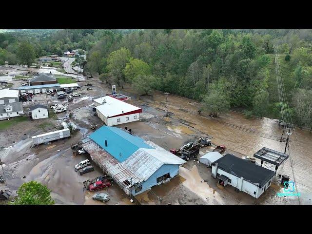 Bakersville, NC Drone Aerial After Historic Hurricane Helene Flood | September 27th 2024