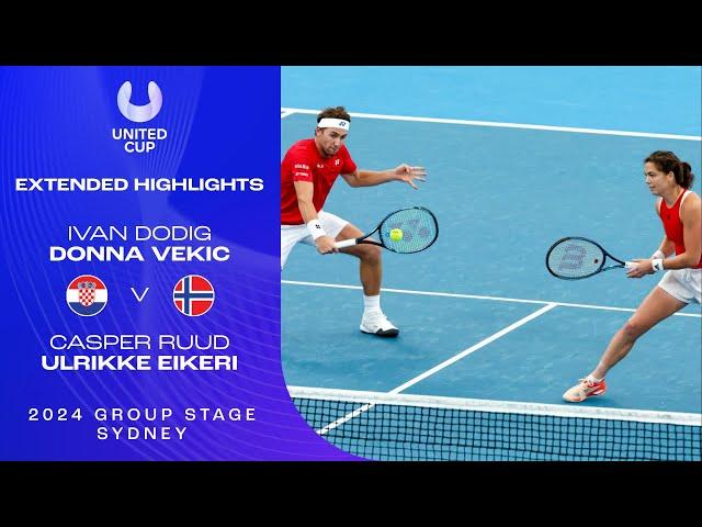 Dodig/Vekic v Ruud/Eikeri Extended Highlights | United Cup 2024 Group F