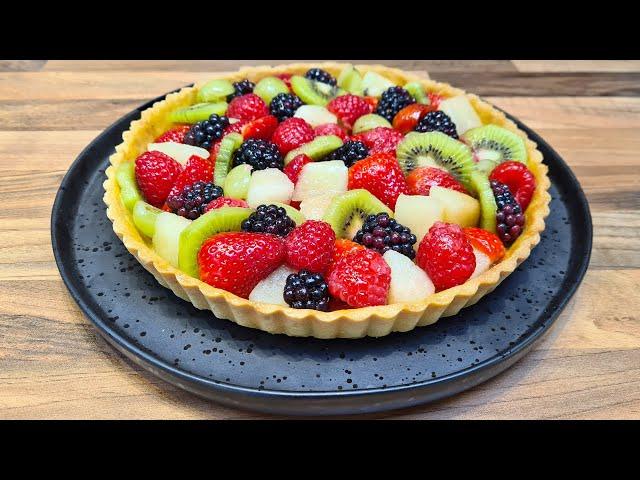 Sweet Pastry Case (Fruit Flan). Perfect desserts, No Blind Baking ;)