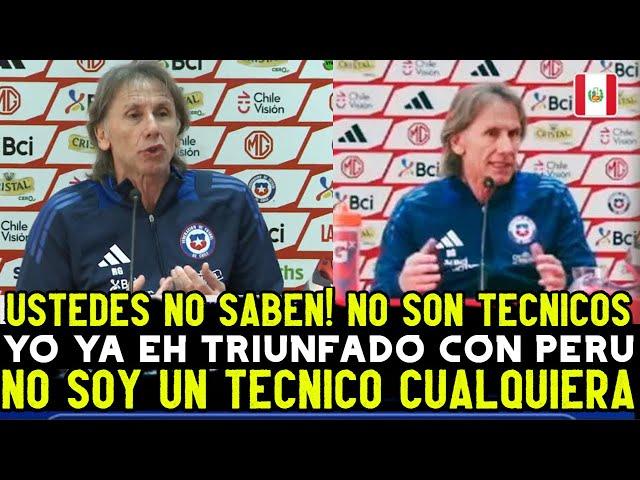 RICARDO GARECA ENCARA A LOS PERIODISTAS CHILENOS Y LES RECUERDA SU TRABAJO CON LA SELECCION PERUANA