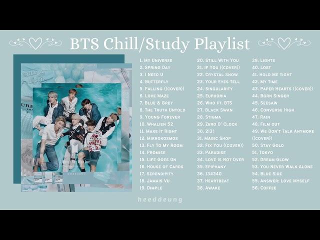 NO ADS - BTS Chill Study Songs Playlist 2024