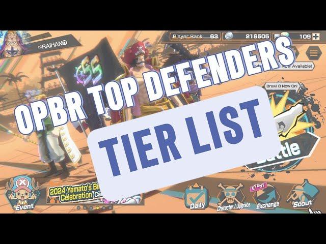 OPBR TOP DEFENDERS TIER LIST AFTER 135 Season