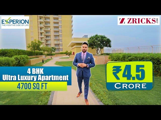 ₹4.5 Cr ️ 4 BHK Luxury Apartment (4700 sq ft)  Experion Windchants  Dwarka Expressway, Gurgaon