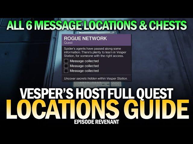 Rogue Network Complete Quest Guide - Vesper's Host Dungeon, All Messages, Chests & Key Locations