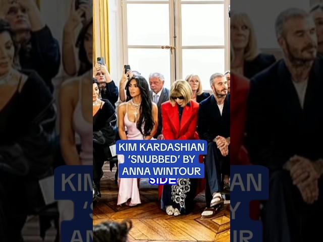 Anna Wintour snubbed Kim Kardashian during Victoria Beckham's Paris fashion show. #shorts