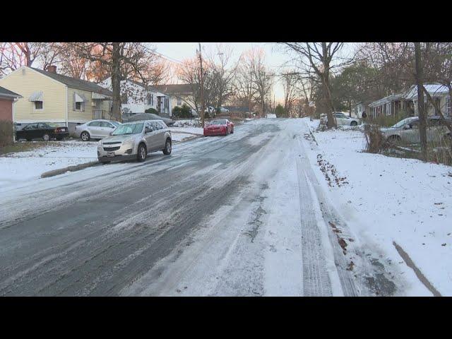 Icy roads keep some in Greensboro neighborhoods stuck at home: "It's dangerous"