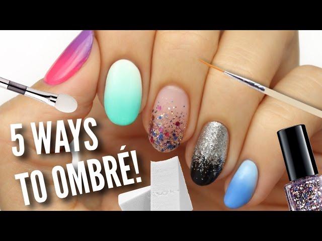 5 Ways To Get Ombre / Gradient Nails!