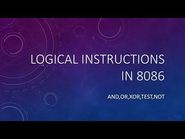 8086 Assembly Language For Beginners || Part 08 || Logical Instructions in 8086