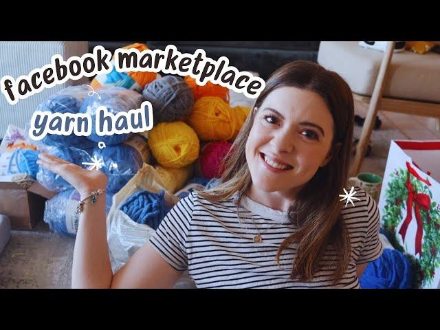 Facebook Marketplace Yarn Haul!! (plus a quick market recap) // crochet vlog