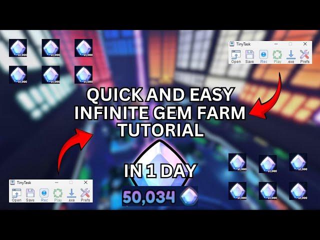 "INSANE" Anime Vanguards Infinite Gems Macro Making 40K Gems Everyday