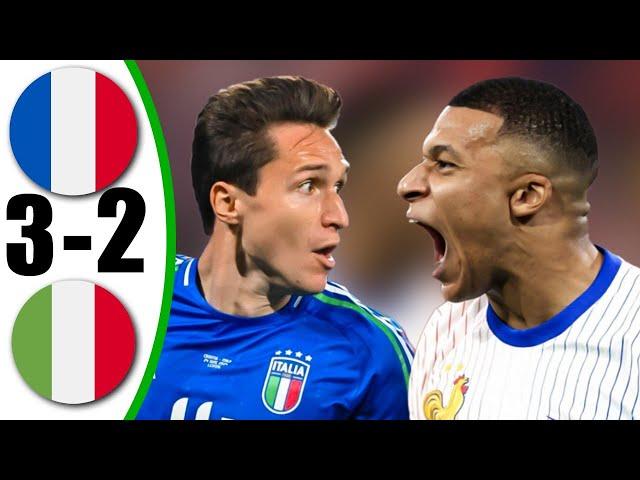 France vs Italy 3-2 - All Goals & Highlights - 2024