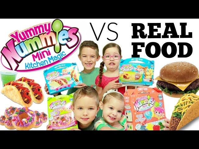 Yummy Nummies VS REAL FOOD Challenge