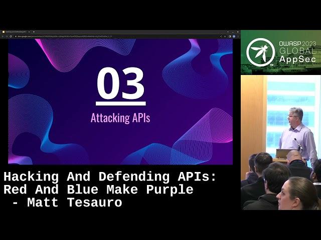 Global AppSec Dublin: Hacking And Defending APIs: Red And Blue Make Purple - Matt Tesauro