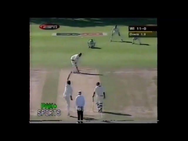 Shabbir Ahmed Fiery Debut vs West Indies. Stumps Uprooting. DMC Cup 1999