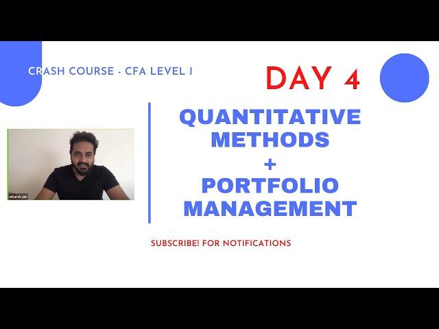 CFA Level I - Complete CRASH COURSE - Quant + PM