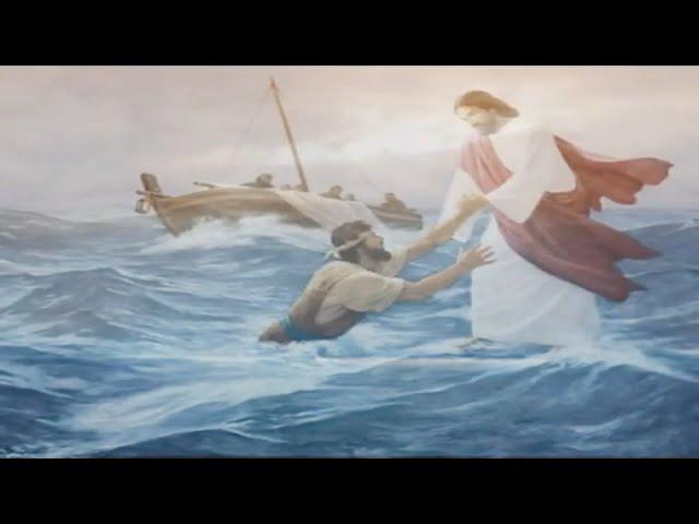IBA JESÚS CAMINANDO SOBRE LAS OLAS DEL MAR
