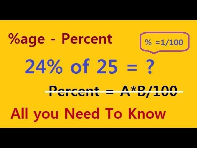 Percentage They don't teach you in school || Part 01