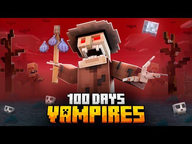 100 DAYS IN THE VAMPIRE WORLD IN MINECRAFT!