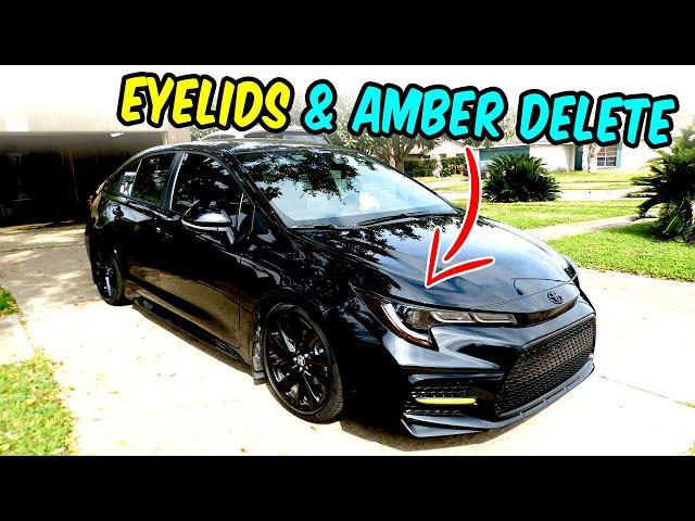 BEST MODS 2020 Corolla HEADLIGHTS Eyelids Taillights DRL Tint & Amber Delete