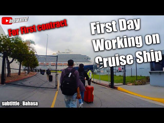 First Day Working On Cruise Ship | First Contract trip to cruise ship | Cruise ship crew life