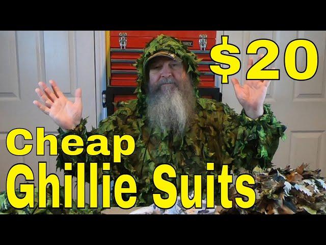 Cheap Ghillie Suit AIRSOFT Review | Amazon Leaf Suit