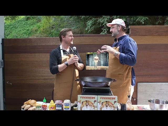 Tim & Eric cook Smashheims from Foodheim on Office Hours Live!