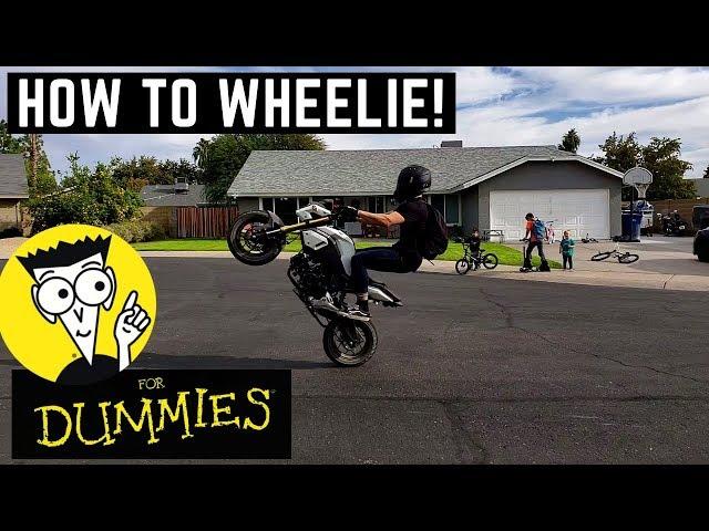 How To Wheelie for Dummies! Beginner Tutorial: Wheelie Any Motorcycle: SuperMoto, Grom, Harley