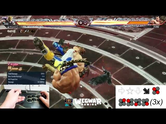 Tekken 8  King - Rolling Death Cradle Easiest Way (Tutorial)