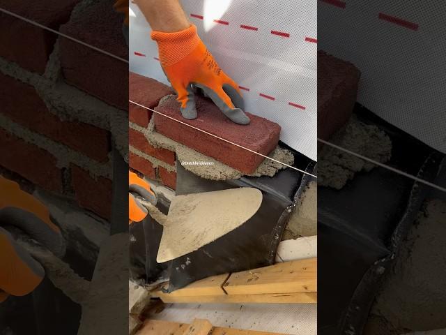 Installing roof FLASHING #masonry #construction #bricklayers #brick #maurer