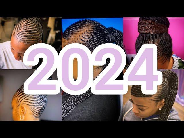 2024 Best Ponytail Braids Hairstyle Ideas with Beautiful Cornrow Designs ️