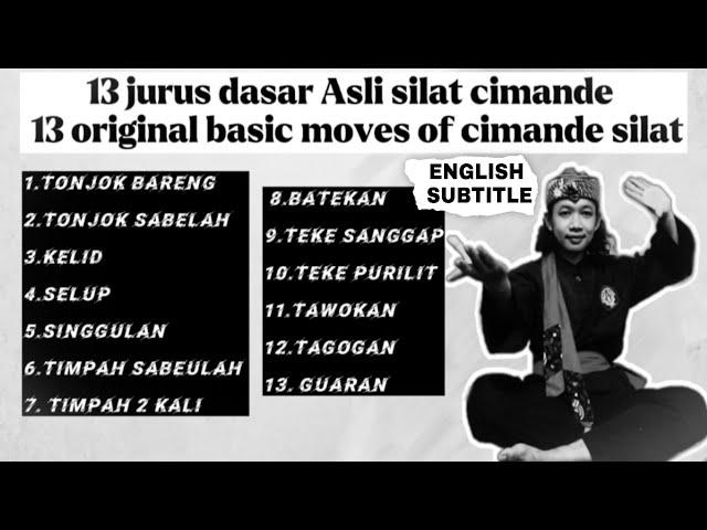 jurus dasar asli ‼ silat cimande | 13 original basic moves of cimande silat With English Sub