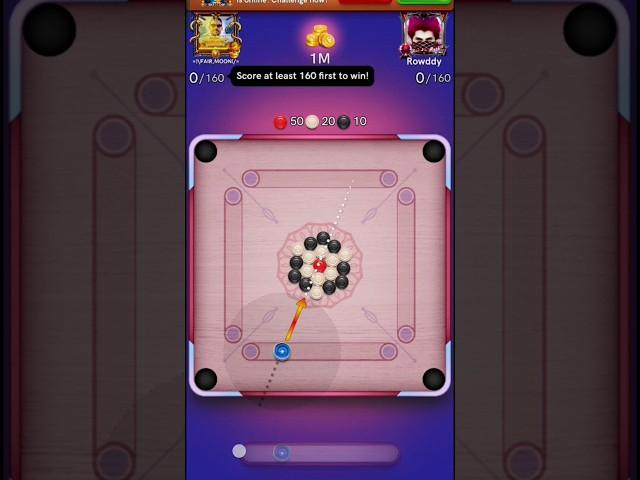 1M SINGAPORErowdy V's MooN️ Carrompool#moonsobor #shorts #carromdiscpool #gamingvideos