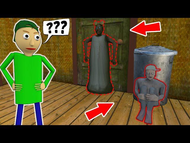 Extreme hide and seek with Granny vs Baldi vs Grandpa - funny horror school animation (p.150)