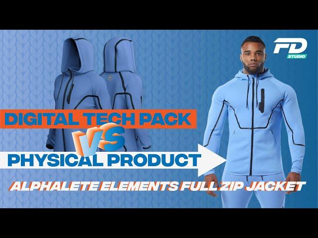 Digital Tech Pack Vs Physical Product; Alphalete Elements Full Zip Jacket